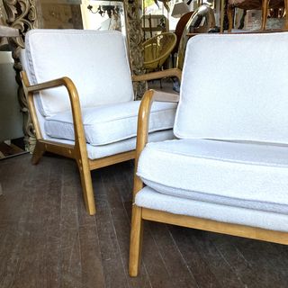 Mid Century Open Armchairs