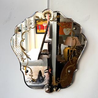 Verre Églomisé Sheild Mirror