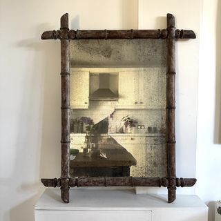 Faux Bamboo Mirror